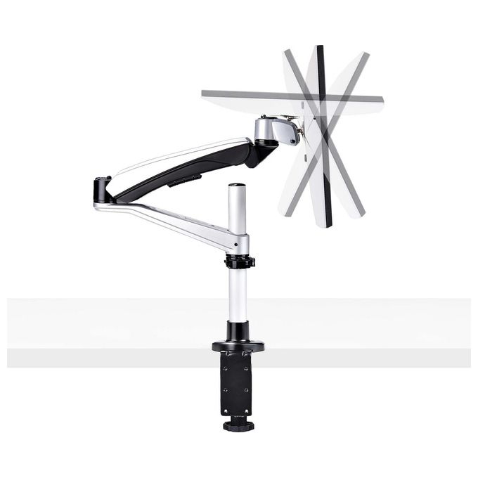 StarTech.com Supporto per Monitor da Scrivania per Schermi Ultrawide da 27“ 16:9 O 30'' 21:9 Vesa 75x75-100x100 Regolazioni Senza Attrezzi Morsetto a Passacavo