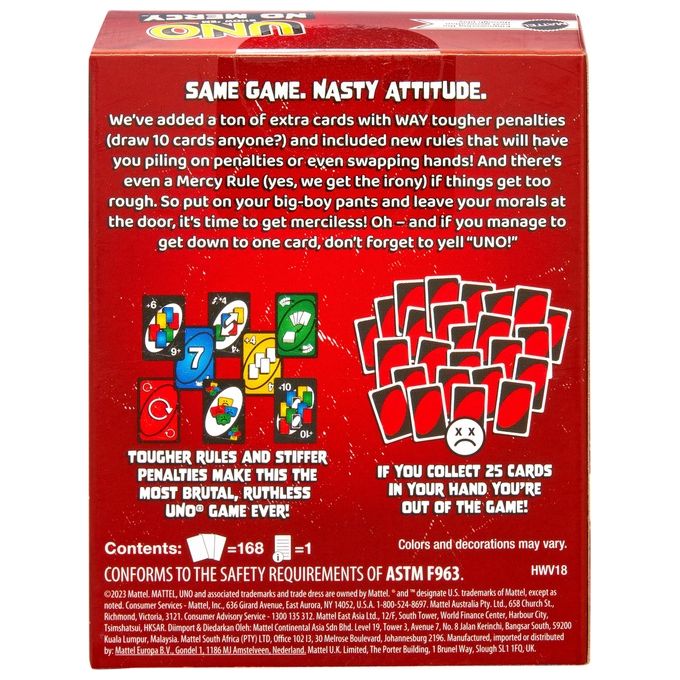 Mattel Carte da Gioco Uno Show em No Mercy