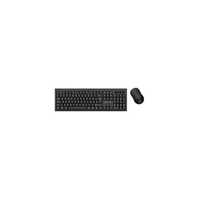 Atlantis Land Kit Basic 300W P013-AX280GM Tastiera MM Wireless con Mouse Ottico Wireless 3 TastiScroll Ricevitore Nano-Size Usb Nero