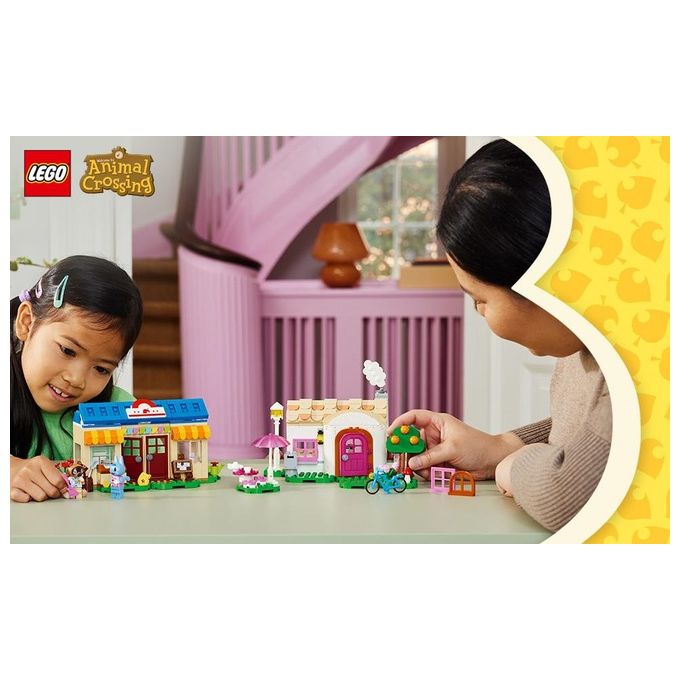 LEGO Animal Crossing 77050 Bottega di Nook e casa di Grinfia, Giochi Creativi per Bambini 7+ con Negozio e Casa Giocattolo