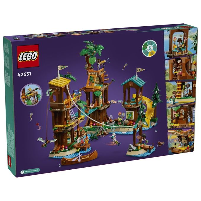 LEGO Friends La Casa sull'Albero al Campo Avventure Gioco Educativo per Bambine e Bambini da 8 Anni con Casa da Costruire 5 Mini Bamboline e 5 Animali Giocattolo Idea Regalo di Compleanno 42631