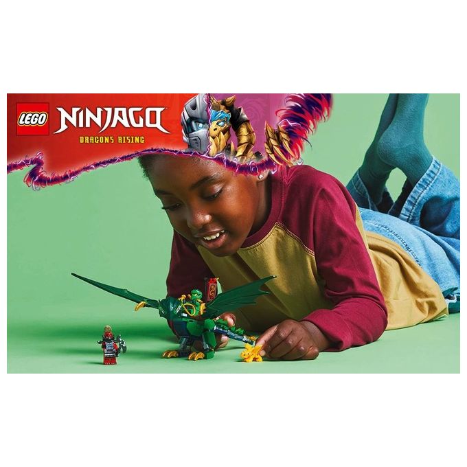 LEGO NINJAGO Drago della Foresta Verde di Lloyd - Figura Giocattolo Snodabile da Costruire Set con 2 Minifigure Armi e Cucciolo Dorato Giochi per Bambini e Bambine da 6 Anni Idea Regalo 71829