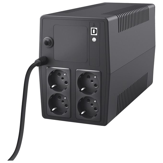Trust Paxxon 1000VA Gruppo di Continuita' 4 Prese di Corrente a Parete con Batteria e Protezione da Sovratensione