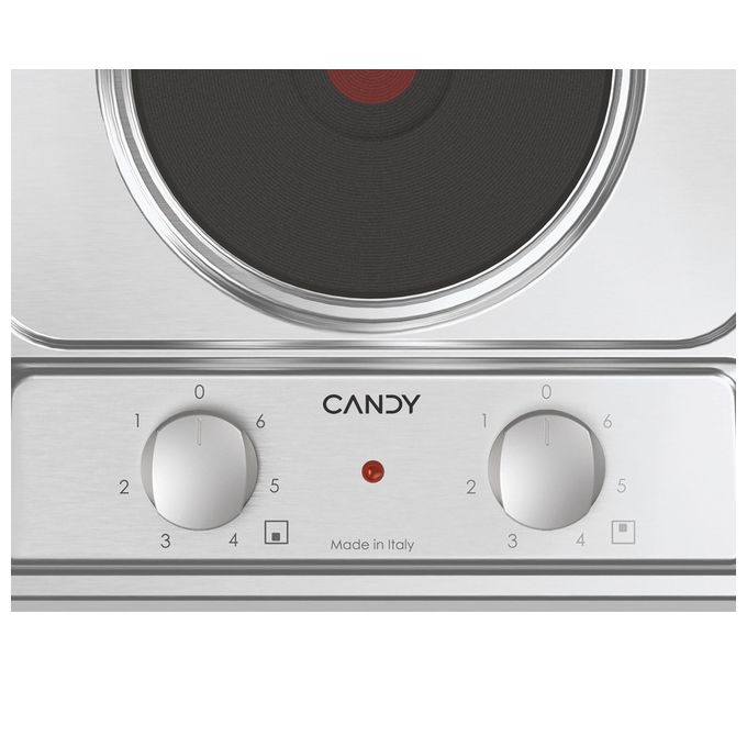 Candy CE32XK Piano cottura da incasso 30 cm 2 fuochi Inox