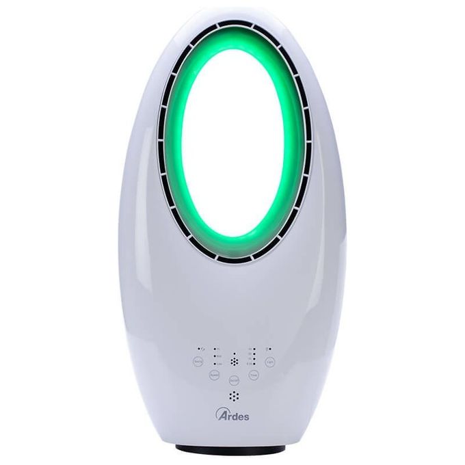 Ardes Ventilatore Ciclonico H60 Muna Bladeless Touch Led Bianco per un Comfort Ideale in Ogni Ambiente Domestico e Ufficio