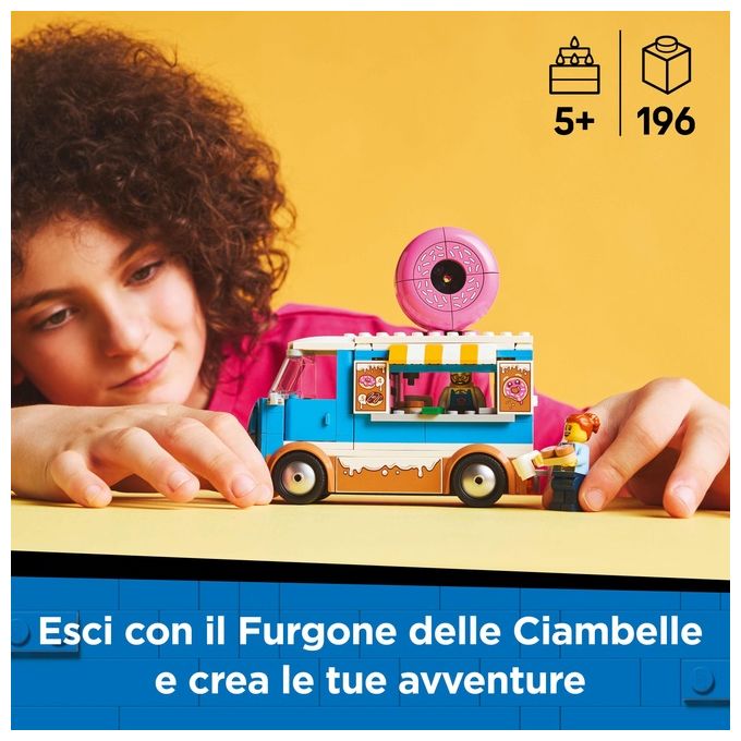 LEGO Furgone Ciambelle 60452 Gioco da Costruzione City Great Vehicles Divertimento Assembla Realistico ed Educativo per Bambini