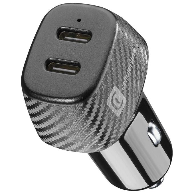 Cellular Line Caricabatterie da Auto per Accendisigari MultiPower Duo 40W Nero