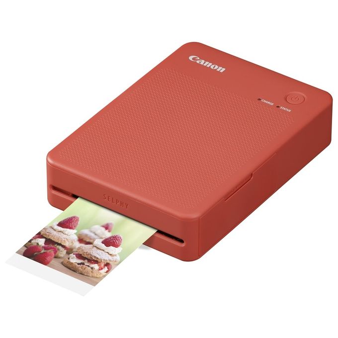 Canon Stampante portatile SELPHY QX20: per la stampa Wi-Fi direttamente dal tuo dispositivo smart. Stampa a sublimazione 2 formati di stampe con adesivo rimovibile e ricarica USB-C - Rosso