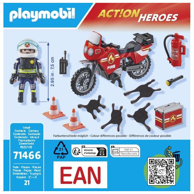 Playmobil Action Heroes Moto dei Pompieri