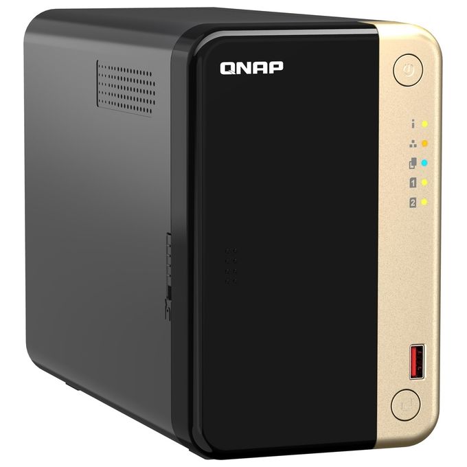 QNAP TS-264 NAS Tower Collegamento Ethernet LAN Nero-Oro N5095