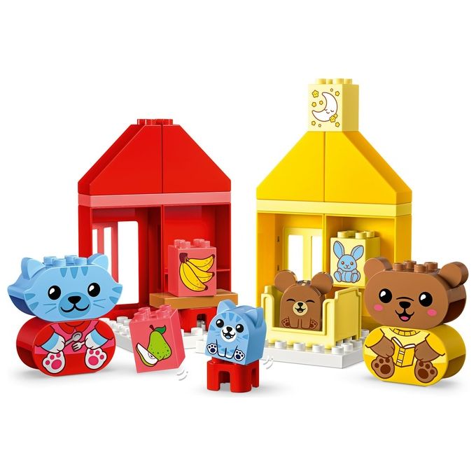 LEGO DUPLO 10414 Attivita' Quotidiane: Mangiare e Andare a Letto, Giochi per Bambini da 1.5 Anni in su con 4 Animali Giocattolo