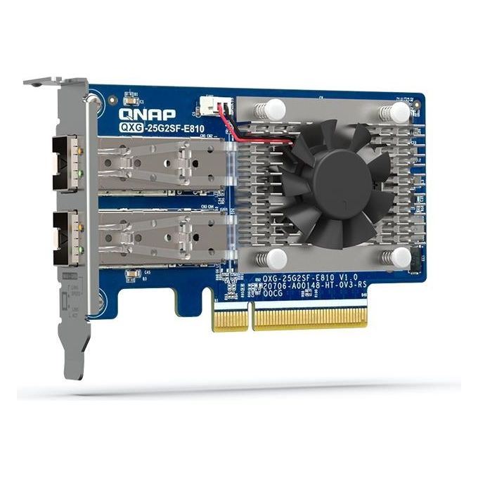 Qnap QXG-25G2SF-E810 Scheda di Rete e Adattatore Interno Fibra 25000 Mbit-s