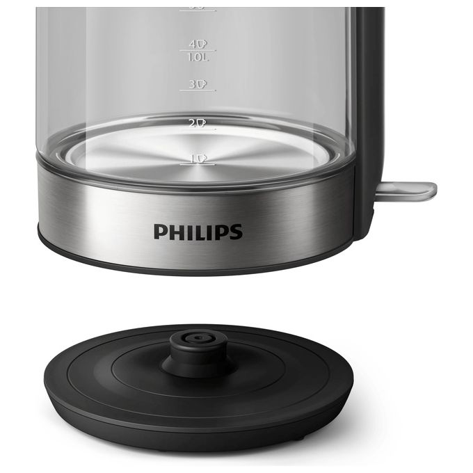 Philips HD9339-80 Series 5000 Bollitore Elettrico in Vetro 1,7 L 2200 W Spegnimento Automatico Base 360° colore Nero
