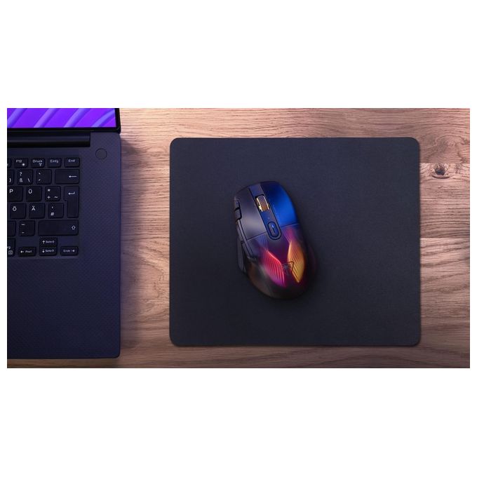 Turtle Beach Kone XP Air - Mouse da gioco wireless RGB ergonomico personalizzabile sensore ottico a 19K DPI 100 ore di batteria e base di ricarica - Nero