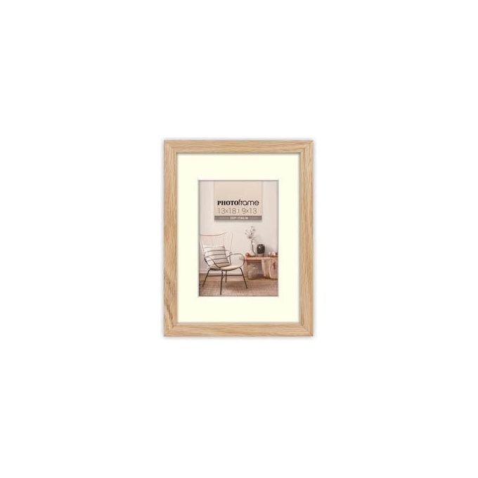 Zep Malmo Cornice in Legno Natural con Passepartout     9x13-13x18cm