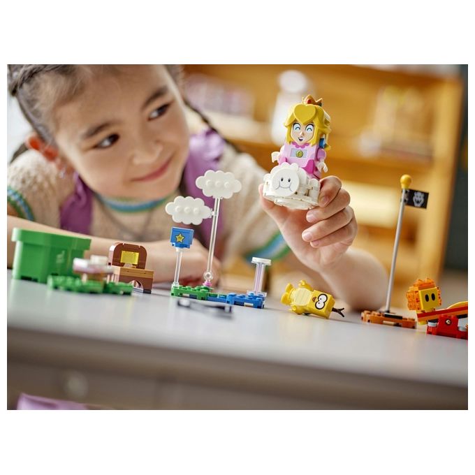 Lego Super Mario Avventure di Peach Interattiva Giocattolo con 4 Personaggi Nintendo tra cui la Principessa e un Toad Giallo