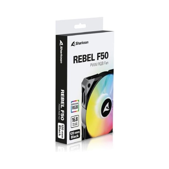 Sharkoon Ventola Rebel F50 Pwm Argb Black