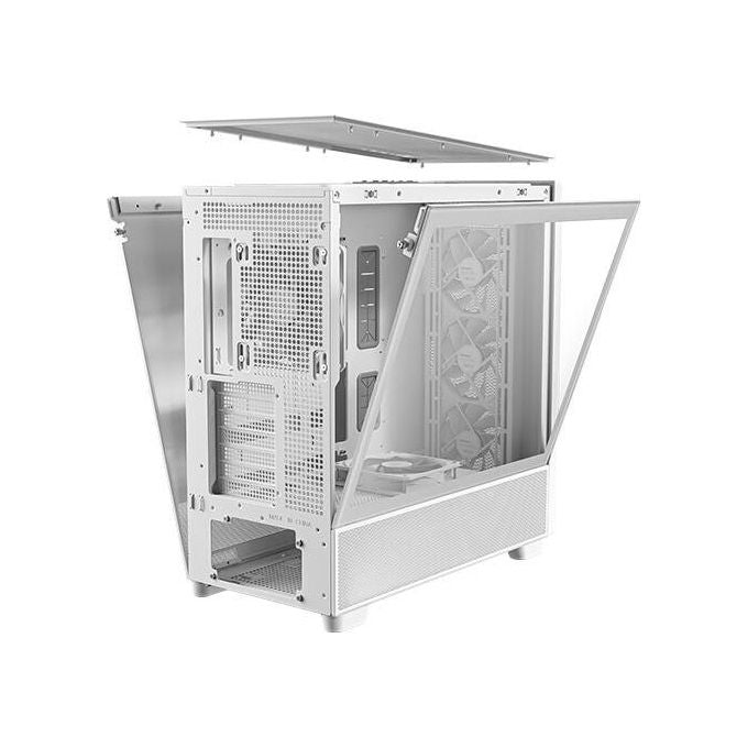 Antec Flux Wood White 5 Ventole Pwm Incluse Pannello Frontale ad Alto Flusso d'aria con Legno di Betulla Type-C Radiatore da 420mm e Supporto per Scheda Madre con Connessione Posteriore