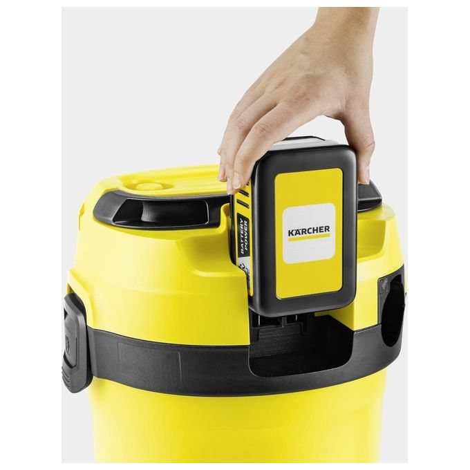 Karcher WD 3-18 1.628-550.0 Aspiratore Solidi-Liquidi 225W 17 Litri senza Batteria