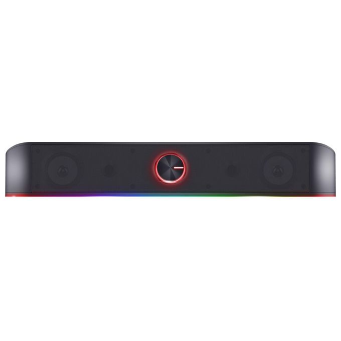 Trust  Gaming GXT 619 Thorne Soundbar PC Illuminata RGB, 12W, Casse PC, Stereo Speaker con Illuminazione Regolabile, Alimentazione USB, Jack AUX 3.5 mm, per Computer, Laptop, TV - Nero