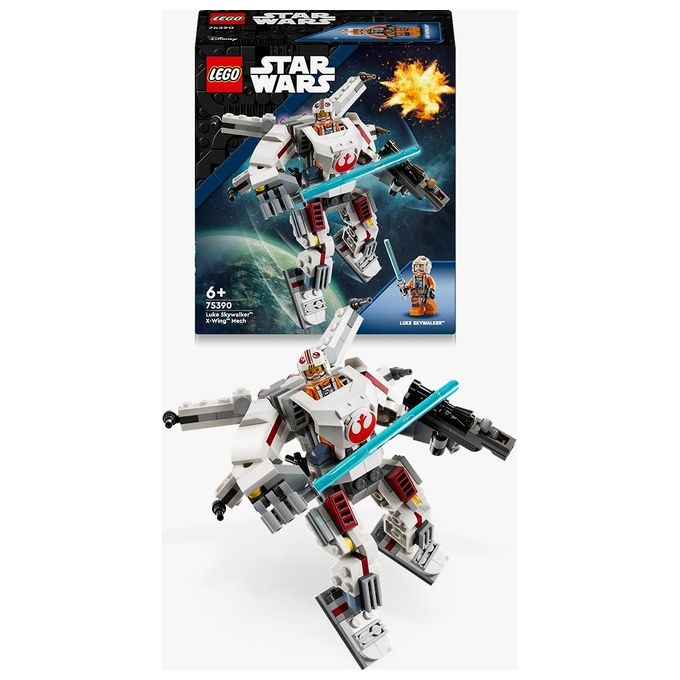 LEGO Star Wars Mech X-Wing di Luke Skywalker Veicolo Robot Giocattolo Simile all'Astronave Set di Giochi d'Avventura per Bambini e Bambine da 6 Anni in su Piccolo Regalo da Collezione 75390