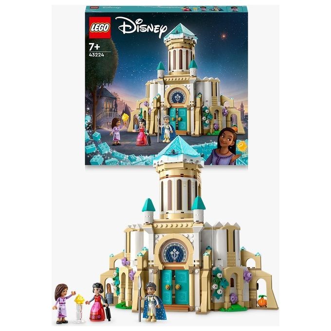 LEGO Disney Wish 43224 Il Castello di Re Magnifico, Gioco da Costruire dal Film Wish con Mini Bamboline, Regalo di Natale
