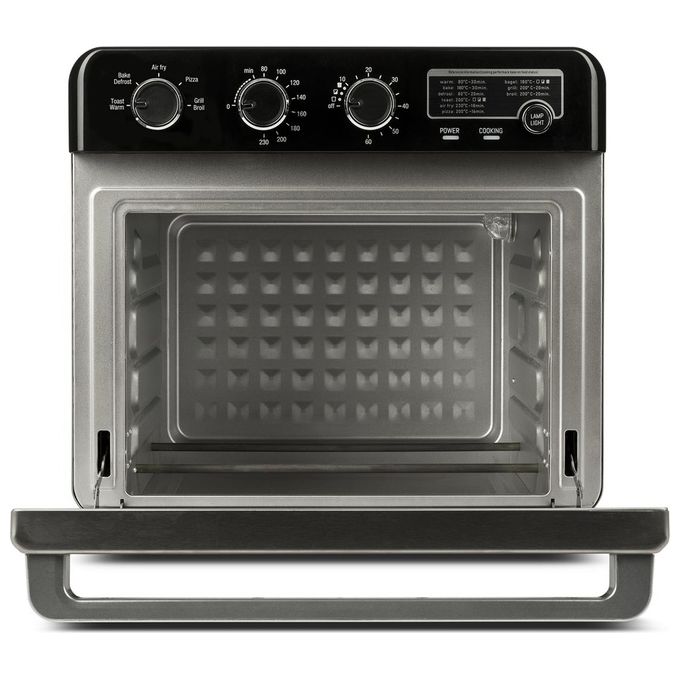 G3 Ferrari G10221 Forno Air Fryer Multifunzione 32 L, 2000 W, 5 Programmi di Cottura, 6 Resistenze, Temperatura Regolabile fino a 230 °C, Display con Timer, Accessori Inox Senza BPA-PFOA, Nero-Argento