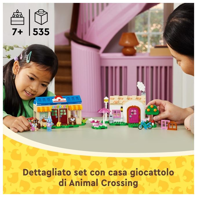LEGO Animal Crossing 77050 Bottega di Nook e casa di Grinfia, Giochi Creativi per Bambini 7+ con Negozio e Casa Giocattolo