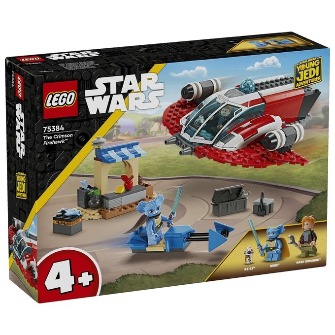 LEGO Star Wars 75384 The Crimson Firehawk, Starter Set con Astronave Giocattolo, Speeder Bike e 3 Personaggi, Regalo Bambini 4+