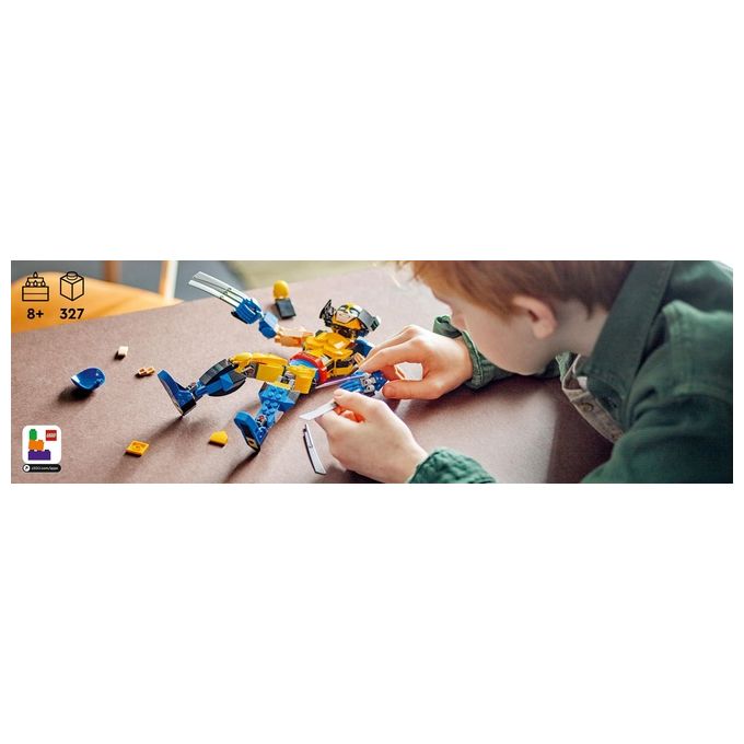 LEGO Marvel 76257 Personaggio di Wolverine, Action Figure Costruibile degli X-Men con 6 Elementi Artiglio, Collezione Supereroi