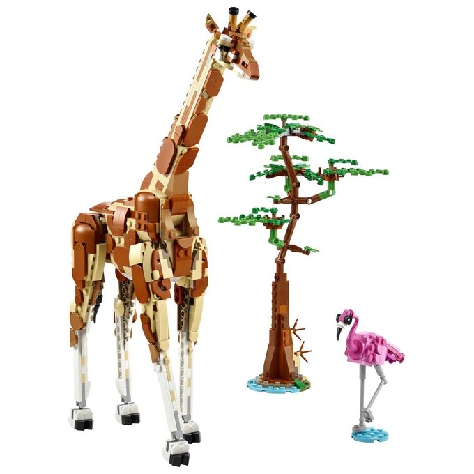 LEGO Creator 31150 3in1 Animali del Safari, Giocattolo Trasformabile da Giraffa in 2 Gazzelle o Leone , Giochi per Bambini 9+