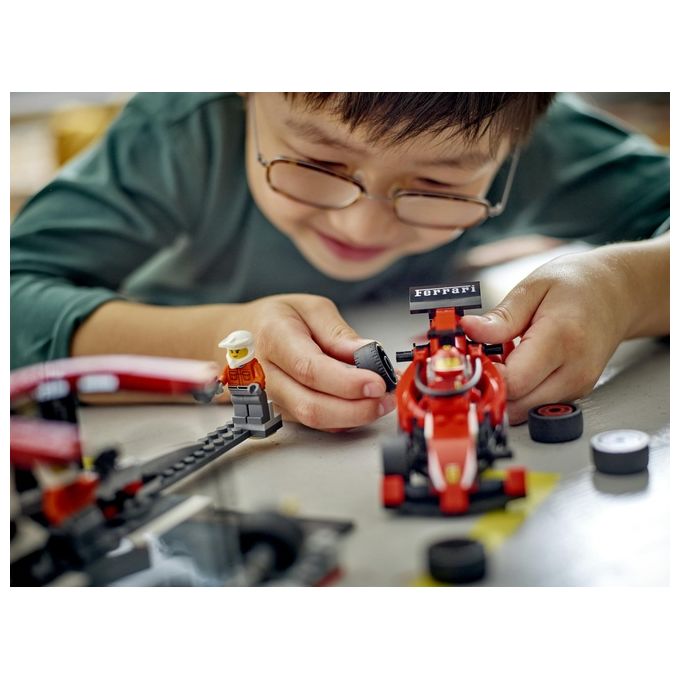 Lego 60443 City Formula 1 Set da Costruzione Pit Stop e Meccanici con Monoposto Ferrari F1 322 Pezzi 5 Minifigure eta' 6+