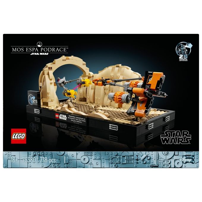 LEGO Star Wars Diorama Gara dei Sgusci su Mos Espa di Anakin Skywalker, Kit Modellismo per Adulti dal Film La Minaccia Fantasma, Gadget da Collezione