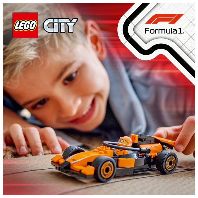 Lego Set Pilota e Monoposto McLaren F1 60442 City Formula1 Racing Construction Kit