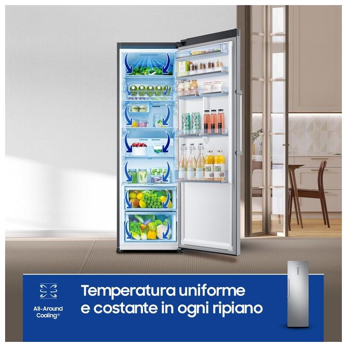 Samsung RR39C7BC5S9 Frigorifero Monoporta Serie Twin AI 387 Litri Classe Energetica E