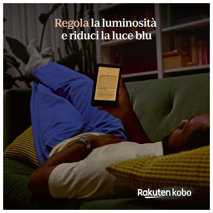 [ComeNuovo] Kobo Clara Colour eReader Display E Ink Kaleido3 da 6'' Antiriflesso Modalita' scura 16Gb Multiformato impermeabile Nero
