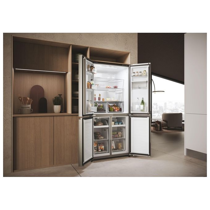 Haier Cube 83 HCR3818EWMM Frigorifero Side by Side 463L 4 Porte No Frost Platino