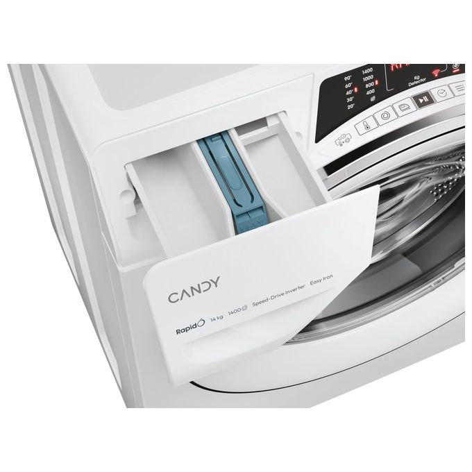Candy Rapido' RO14146DWMCT-1-S – Lavatrice Libera Installazione 14 kg, Classe A, Centrifuga 1400 giri, Profondita' 67 cm, Motore Inverter + Funzione Vapore + Wi-Fi