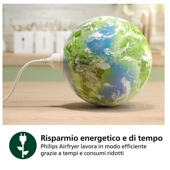 Philips HD9252-90 Serie 3000 Friggitrice ad Aria 4,1 Litri 1400W Tecnologia Rapid Air Nero