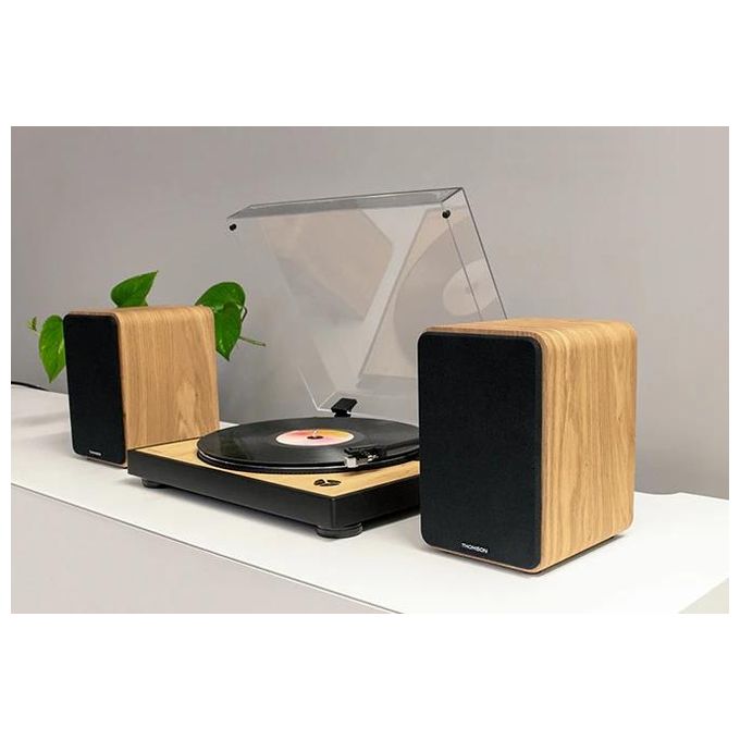 Thomson Hifi Bookshelf Speakers Cosy 100w Bt 5.0 Rca Command Wood black Ws602duo