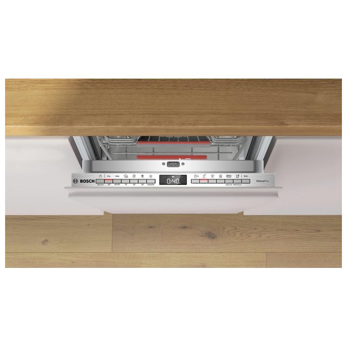 Bosch Serie 4 SPV4HMX49E Lavastoviglie da incasso a scomparsa totale 10 Coperti Classe E Rumorosita' 44 dB Home Connect 6 programmi 3' cestello Motore EcoSilence  InfoLight 45 cm