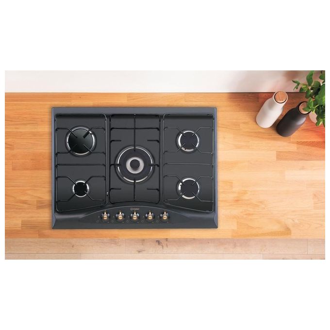 Indesit BB752 IAN Piano Cottura a Gas 5 Zone 70 cm Antracite