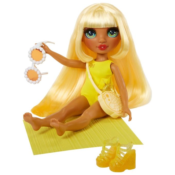MGA Bambola Rainbow High Swim e Style Fashion Doll Sunny Yellow