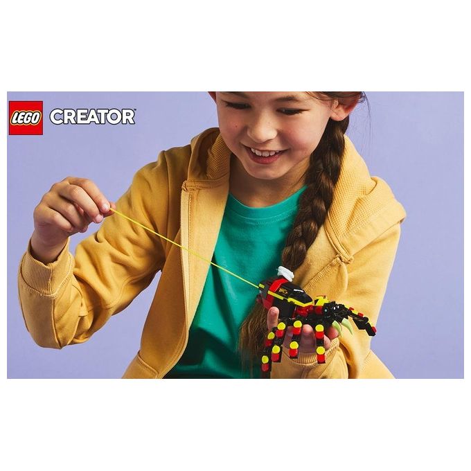 LEGO Set Animali Selvatici 31159 Ragno Trasformista Creator 3 in 1 Modellismo Creativo e Divertente per Appassionati di Costruzioni