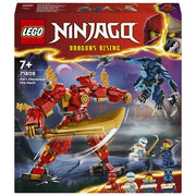 LEGO NINJAGO 71808 Mech Elemento Fuoco di Kai, Giochi per Bambini di 7+ Anni con 2 Action Figure da Costruire e 4 Minifigure