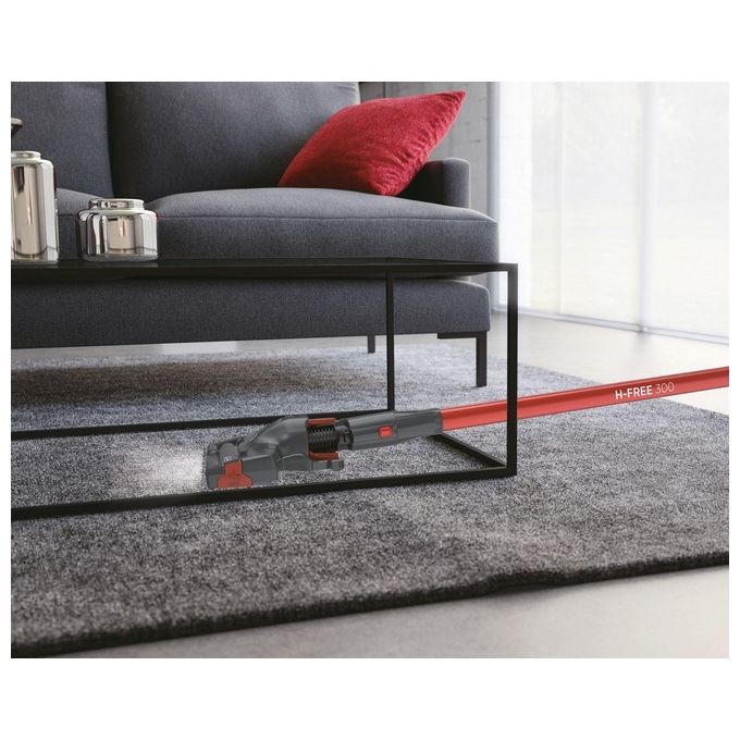 Hoover HF322AFP 011 Scopa Elettrica senza Filo senza Sacco Capacita' 0,7 Litri Autonomia 40 minuti Grigio-Rosso