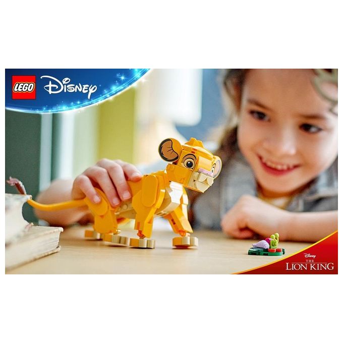 LEGO Disney Simba il Cucciolo del Re Leone Giochi di Fantasia per Bambini e Bambine da 6 Anni Personaggio Giocattolo Costruibile con Parti Snodabili dal Film d'Animazione Idea Regalo 43243