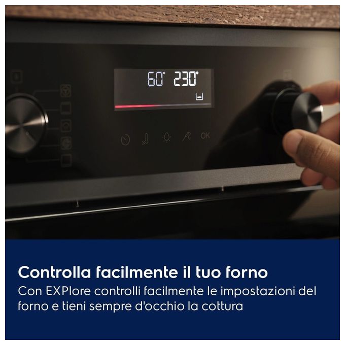 Electrolux KOFFP46TX Forno Elettrico da Incasso Ventilato Multifuzione 72 Litri 60 cm Classe A Pirolitico colore Inox