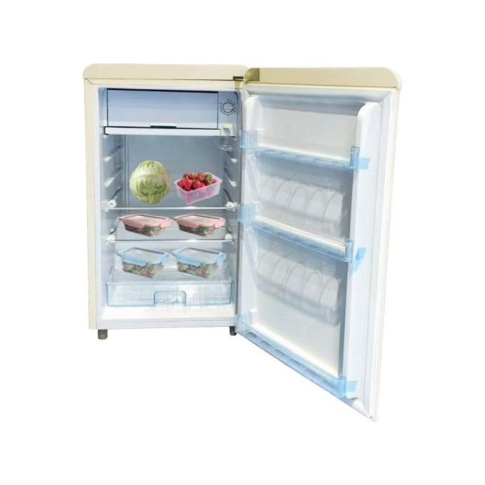 Dcg Eltronic MF100 C Mini Frigorifero Retro' 100 Litri con Freezer Classe Energetica E Panna
