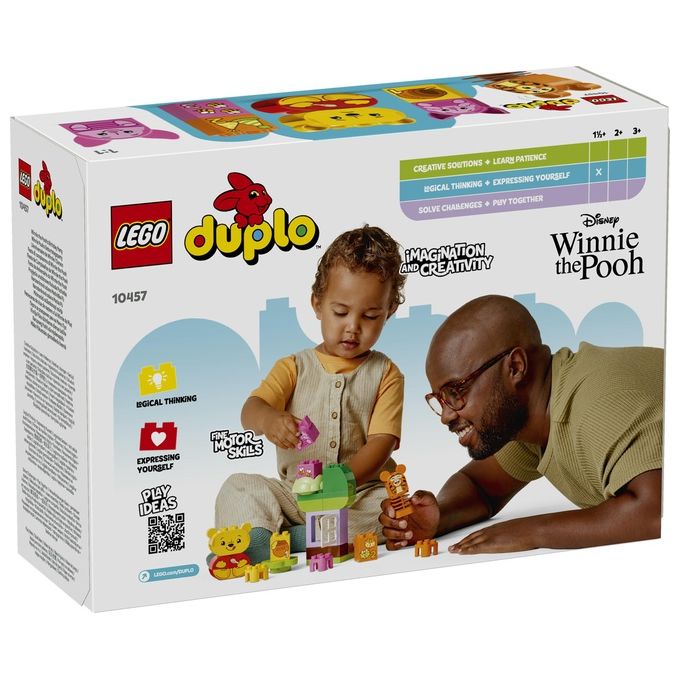 LEGO DUPLO - Disney Festa di Compleanno di Winnie the Pooh - Giocattolo Educativo con Personaggi con Doppio Volto e Casa sull'Albero Giochi Didattici per Bambini e Bambine da 18 Mesi in su - 10457